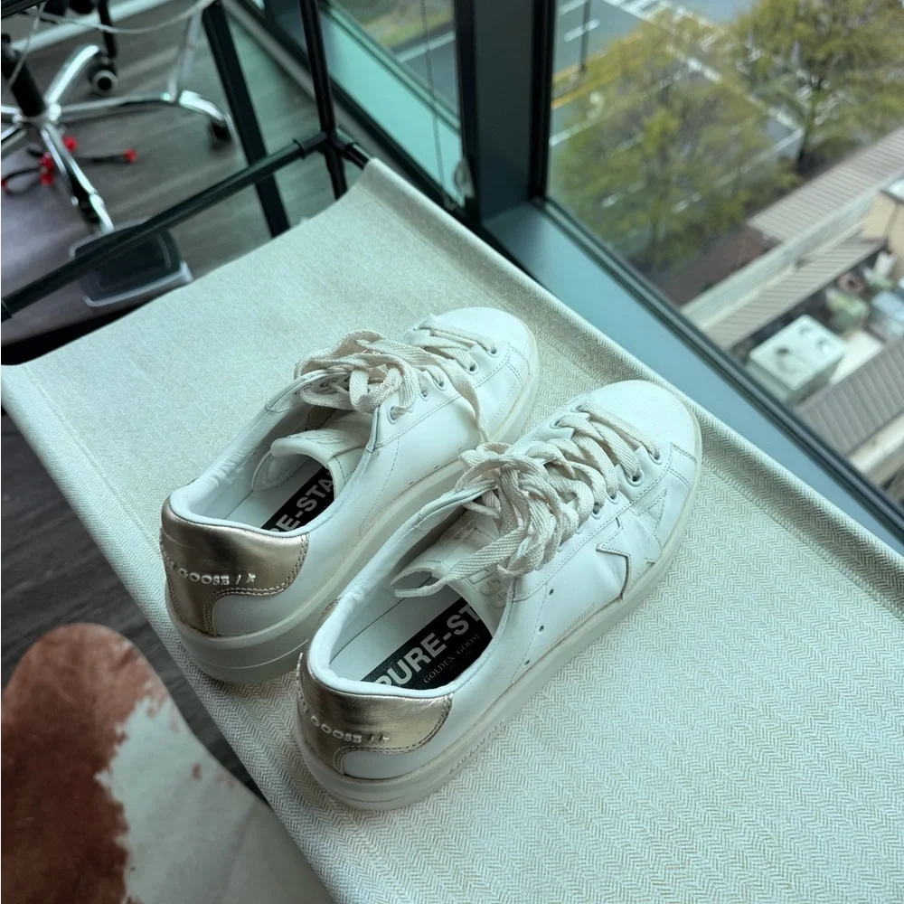 White and Gold Golden Goose - Picture 2 of 3